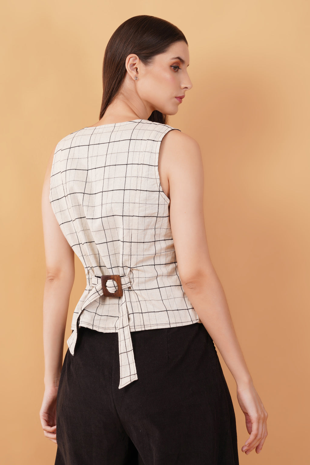 Reversible Grid Waistcoat
