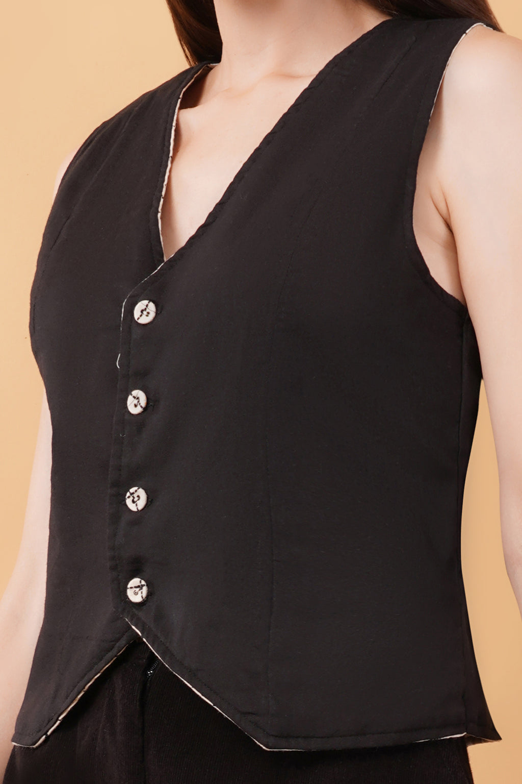 Reversible Grid Waistcoat