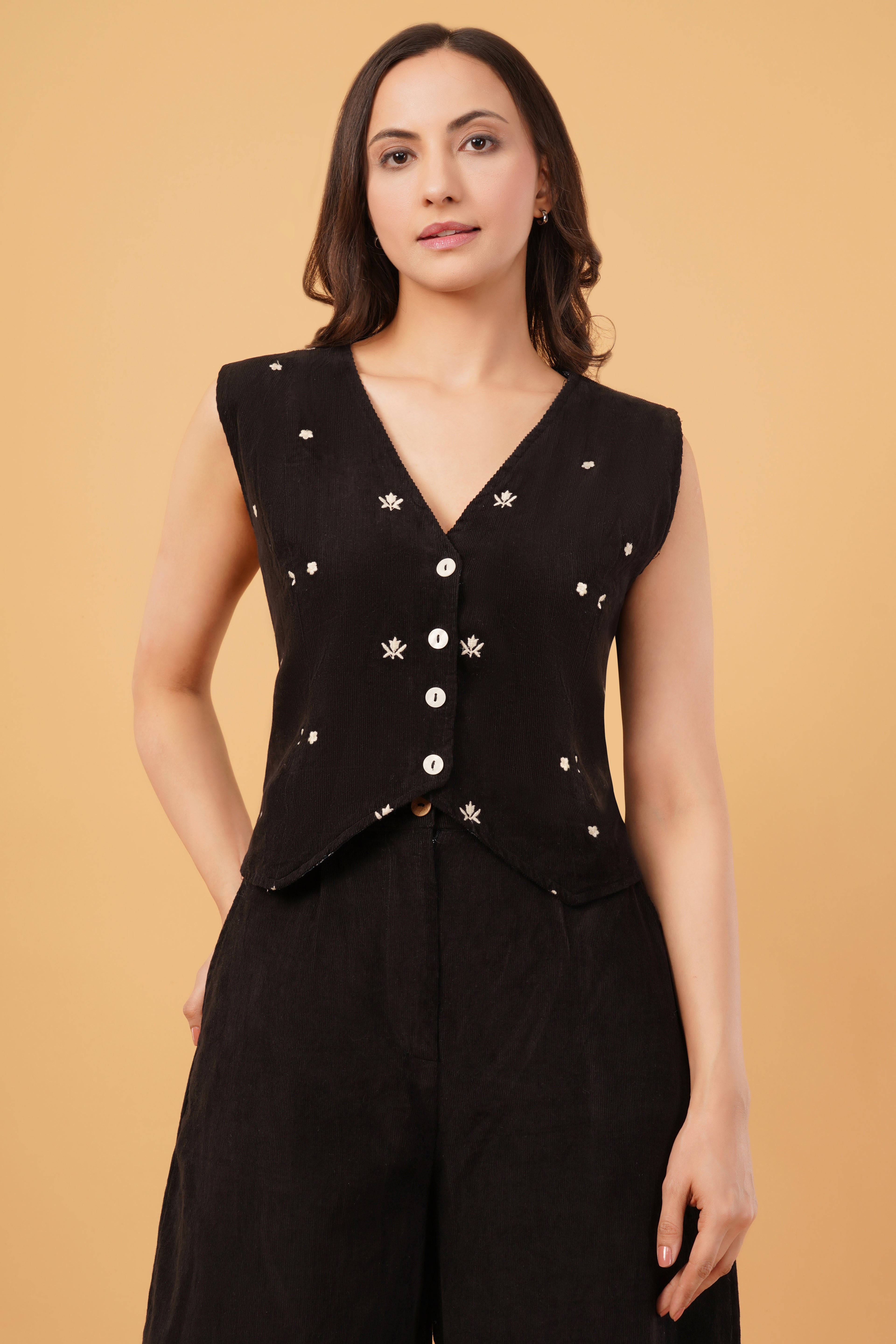 Reversible courdroy waistcoat