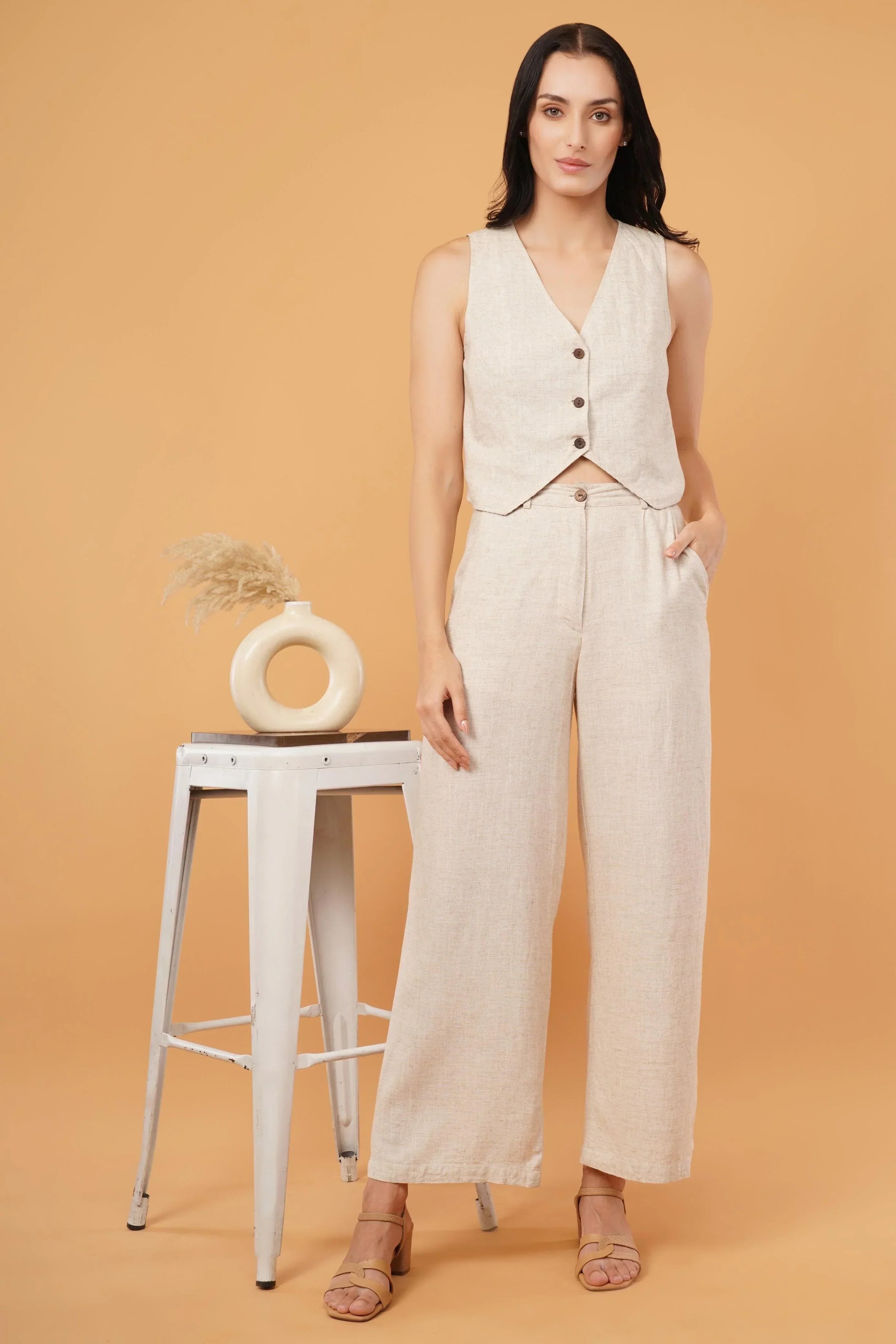 Cross your Line-n Trousers - Rohgle